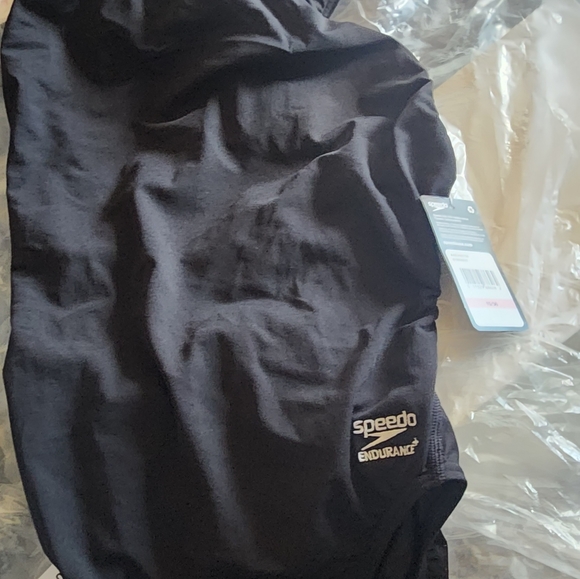 NWT-  Black Speedo One piece Bathing Suit, Sz 10/36 - Picture 2 of 4